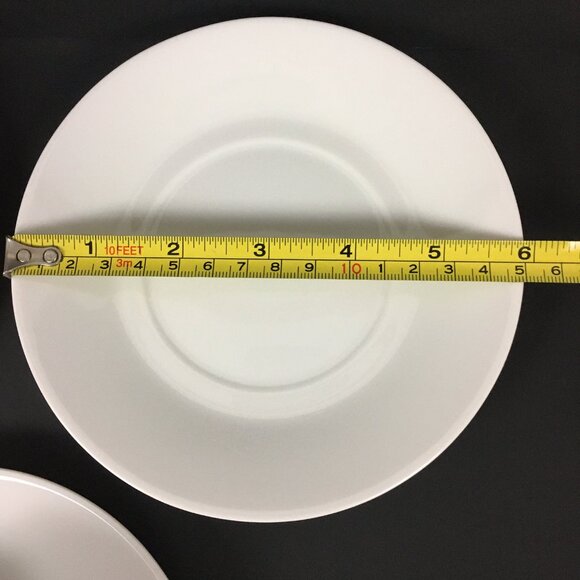 4 Limoges France Porcelain White Espresso Cups and Saucers - Picture 8 of 8